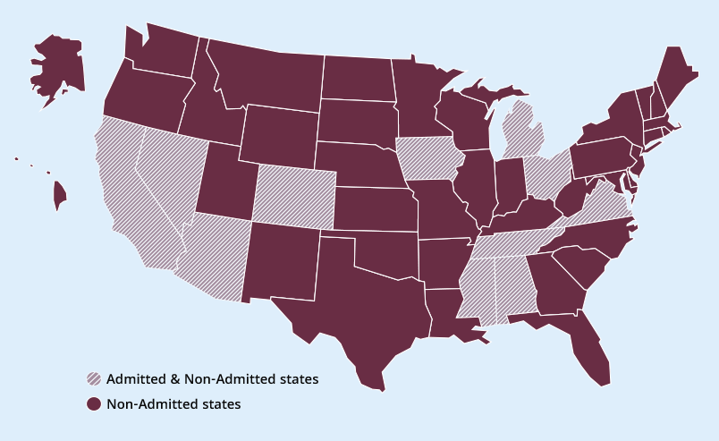 admitted non-admitted states